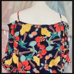 ［RELACHE ］パイナップルプリントTシャツ 伸縮性♡