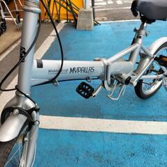 MYPALLAS 折りたたみ自転車　シルバー　コンパクトの画像