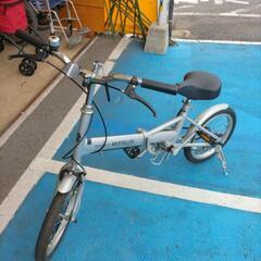 MYPALLAS 折りたたみ自転車　シルバー　コンパクト