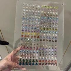 ネイルアート用品特大収納ボックス 透明アクリルネイルストーンボッ...