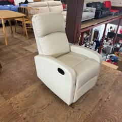 🌟激安‼️ リクライニングチェア ソファー ひとり用 140度 オットマン一体型 肘掛け🌟A0063の画像