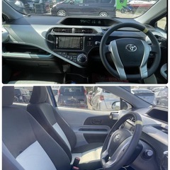 【まさかの決算フライングセール開催中❗️格安中古車といえばオーシャンデザイン❗️え、この値段で大丈夫⁉️ブラック・債務整理中の方を応援！高通過率ローン大好評✨】✨ トヨタ アクア S ✨ ETCで高速道路を使った遠出もラクラク！ツートンカラーシート✨の画像