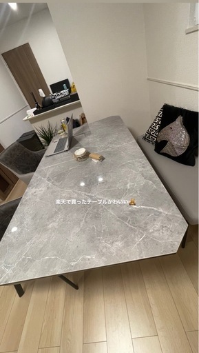 大理石　ダイニングテーブル　チェア　合計4点セット