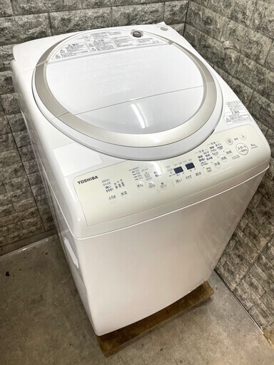 大阪送料無料★3か月保障付き★洗濯機★2017年★東芝★8kg★AW-8V5(W)★S-224