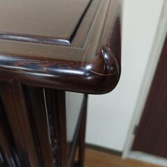 茶箪笥 アンティーク飾り棚 黒檀風