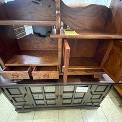 天然木 収納棚 飾り棚 の画像