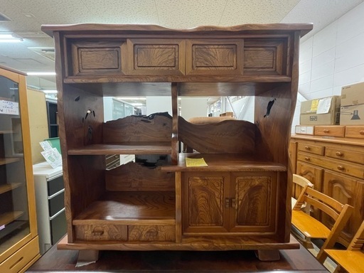 天然木 収納棚 飾り棚