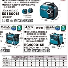 マキタ　インバータ　発電機の画像