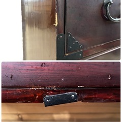 NO.1699【傷汚れ多】【鍵なし】仙台箪笥 タンス 和箪笥 収納家具 中古の画像