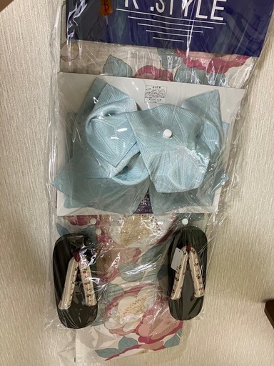 値下げ‼️1回使用浴衣セット白　