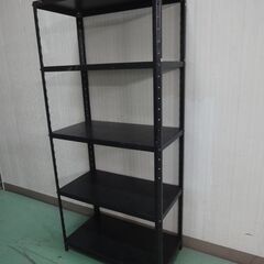 スチールラックM  750×400×1630 (黒) ★中古★