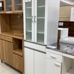 食器棚　ホワイト　組み立て家具