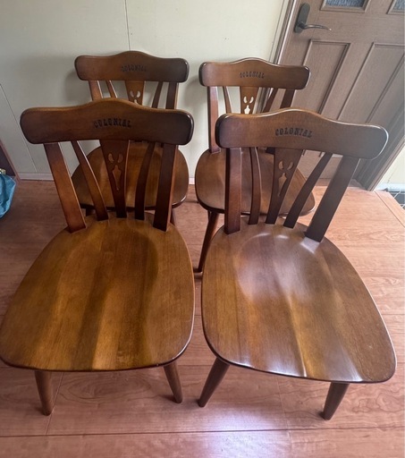 カリモク　ダイニングチェア コロニアル　4脚セット