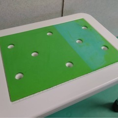 ● グリーン) 浴槽台 高さ調節215-265mm 踏み台 浴槽内 イス いす 椅子 ステップ台 滑止め付 入浴 介護 介助 補助 中古 ③の画像