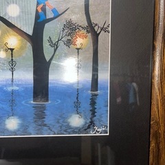 藤城清治　ともしび　額縁の画像