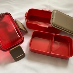 スケーター(Skater) 弁当箱 チェリーレッド 600ml 抗菌 ふんわり盛れる ドーム型フタ 2段 日本製 PFLW4AG-Aの画像