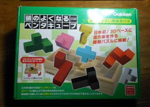 頭の良くなるペンタキューブ 知育玩具　Gakken 積み木