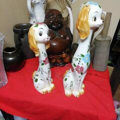  置物 犬 2体 45cm....の画像