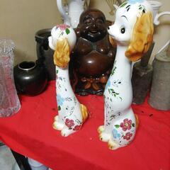  置物 犬 2体 45cm....の画像