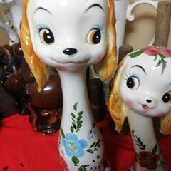  置物 犬 2体 45cm....の画像