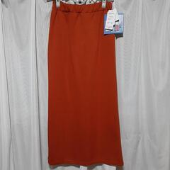 (リ)タグ付き新品未使用　Lサイズ　タイトスカート　橙色　スリッ...