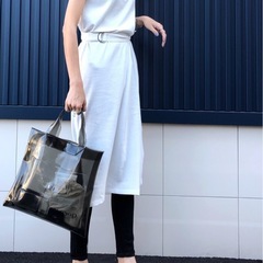 titivate ラウンドネックワッフルカットソーワンピースの画像