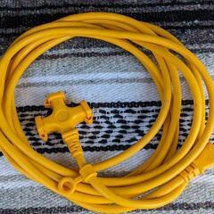 延長コード　電源　充電　バッテリー　5m 5メートル　イエロー　3ツ口　DIYの画像