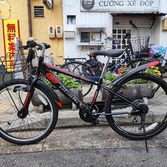 子ども自転車　6変速　カゴ　付き　黒　配達可能