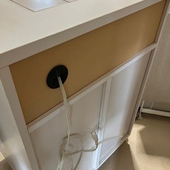 【引渡し決定】キャスター、コンセント付ごみ箱　キッチンカウンター　レンジ台の画像