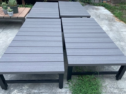 激安！引き取り限定 綺麗 アルミ デッキ 900✖️1 800 2台　ウ　ッドデッキ