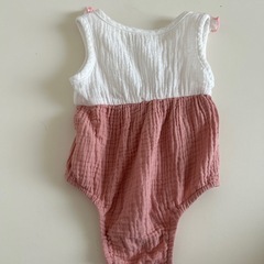 shein ピンク　リボン　ロンパース　かわいいの画像