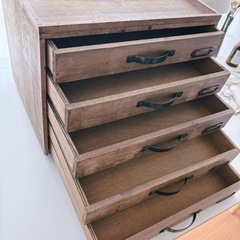 アンティーク 引き出し 棚 卓上 骨董の画像