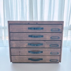 アンティーク 引き出し 棚 卓上 骨董の画像