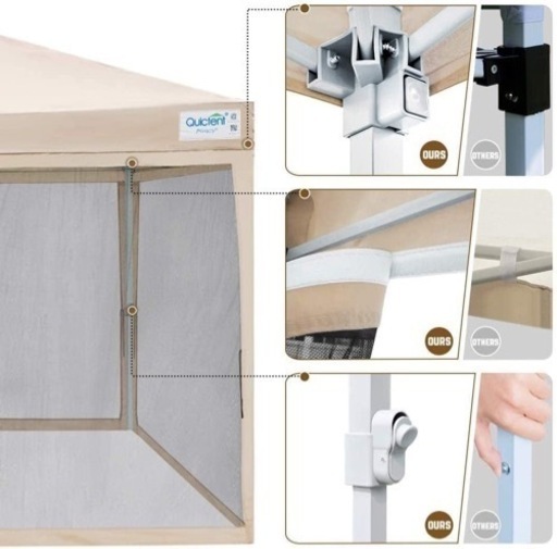 新品　蚊帳付きタープ  タープテント アウトドア  キャンプ プール BBQ　3m×3m キャンプ アウトドア 虫除け BBQ　