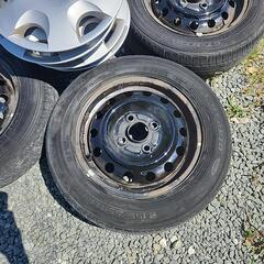 軽自動車に！スチールホイールセット　155/65R13 ハブ56の画像