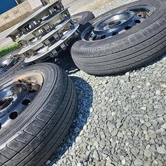 軽自動車に！スチールホイールセット　155/65R13 ハブ56の画像