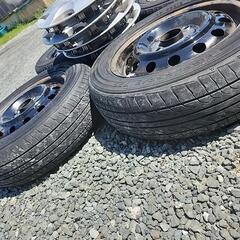 軽自動車に！スチールホイールセット　155/65R13 ハブ56の画像