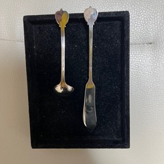 NICKEL SILVER スプーン　バターナイフ　銀製の画像