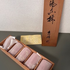 陶器 竹柄　有田焼 秀峰作 湯呑　5客セット