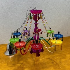 ポップ調カラフルシャンデリア 9灯