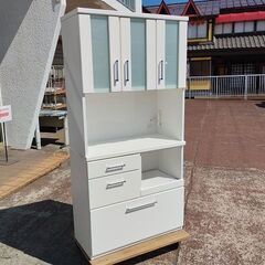 ニトリ　レンジボード　食器棚　W880 H1800 D400『中古良品』の画像