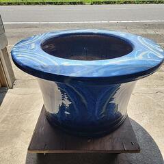 火鉢　植木鉢　直径約63cm 青の画像