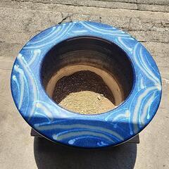 火鉢　植木鉢　直径約63cm 青