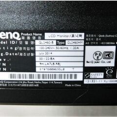 ①BenQ　液晶モニター　GL2460-B　GL2460HM　動作良好　ディスプレイ　フルHD　TNパネル　24インチ　PCモニター　ベンキューの画像