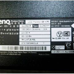 ②BenQ　液晶モニター　GL2460-B　GL2460HM　動作良好　ディスプレイ　フルHD　TNパネル　24インチ　PCモニター　ベンキューの画像