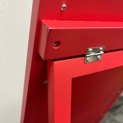 ぼん家具　全身鏡　赤フレームの画像