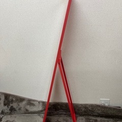 ぼん家具　全身鏡　赤フレームの画像