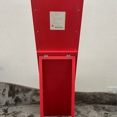 ぼん家具　全身鏡　赤フレームの画像