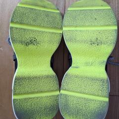 USED ノーブランドスニーカー 厚底 黒 イエロー 36の画像