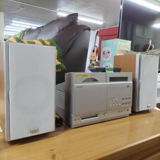 SHARP　CD.MDプレーヤー　スピーカーセット　訳あり